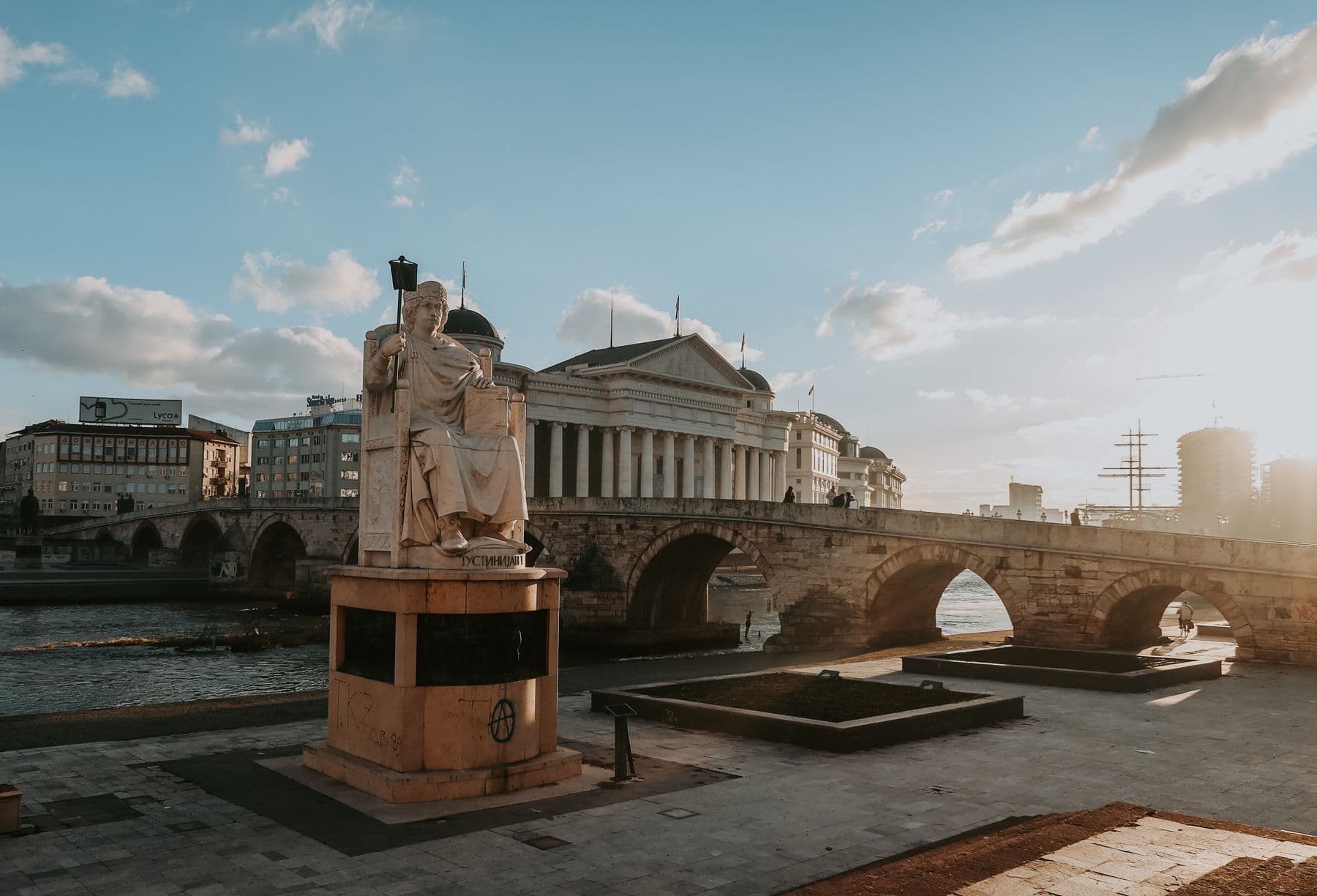 The Stone Bridge over the Vardar in the centre of Skopje